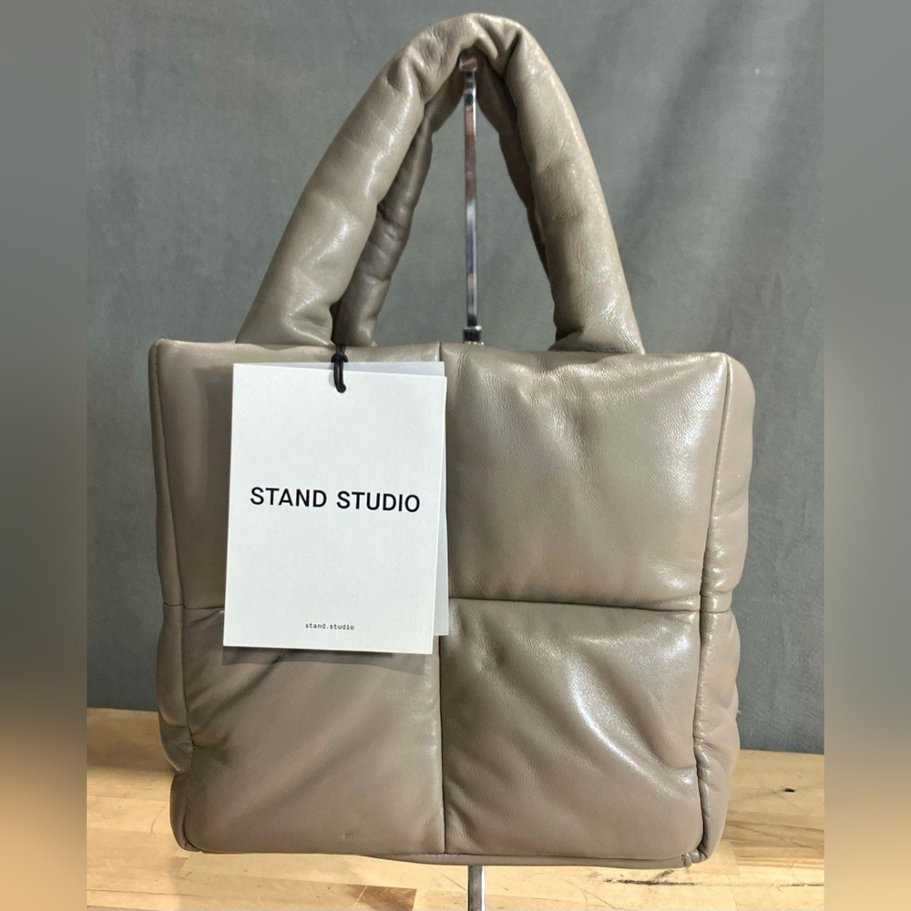 STAND STUDIO Rosanne Leather Puffy Bag Pillow Quilted Crossbody New *read* - Picture 2 of 14
